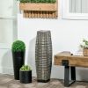 Outsunny Solar Floor Lamp, Outdoor Garden Lantern Pathway Light & Decorative Driveway Lighting with Auto On/Off LED Lights for Porch, Yard, Lawn