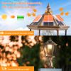 Retro gold Solar Column Headlights With Dimmable LED(2 pack)