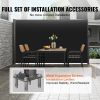 VEVOR Retractable Side Awning, 63''x 118'' Full Aluminum Rust-Proof Outdoor Privacy Screen, Folding Room Divider Wind Screen for Patio Sun Shade