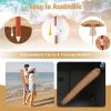 6 Feet Thatched Patio Umbrella with Tilt Design and Carrying Bag