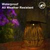 Solar Powered Outdoor Rattan Lantern for garden, patio, Frontdoor, walkway