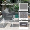 K&K 4-Piece Boho Rope Patio Furniture Set, Outdoor Furniture with Acacia Wood Table