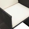 Patio Chairs 4 pcs Poly Rattan Black
