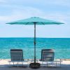 Simple Deluxe 9' Patio Umbrella Outdoor Table Market Yard Umbrella with Push Button Tilt/Crank, 8 Sturdy Ribs for Garden, Deck, Backyard, Pool
