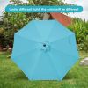 Simple Deluxe 9' Patio Umbrella Outdoor Table Market Yard Umbrella with Push Button Tilt/Crank, 8 Sturdy Ribs for Garden, Deck, Backyard, Pool
