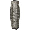 Outsunny Solar Floor Lamp, Outdoor Garden Lantern Pathway Light & Decorative Driveway Lighting with Auto On/Off LED Lights for Porch, Yard, Lawn