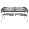 K&K 4-Piece Boho Rope Patio Furniture Set, Outdoor Furniture with Acacia Wood Table