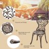 3 Pieces Cast Aluminum Bistro Set