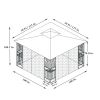10x10 Outdoor Patio Gazebo Canopy Tent With Ventilated Double Roof And Mosquito net(Detachable Mesh Screen On All Sides),Suitable for Lawn, Garden