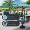 Simple Deluxe 9' Patio Umbrella Outdoor Table Market Yard Umbrella with Push Button Tilt/Crank, 8 Sturdy Ribs for Garden, Deck, Backyard, Pool