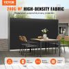 VEVOR Retractable Side Awning 118" x 71", Retractable Patio Screen Waterproof, Retractable Room Divider Black for Privacy, Garden, Outdoor