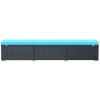 Sun Lounger with Cushion Poly Rattan Black