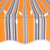 Manual Retractable Awning with LED 157.5" Yellow and Blue