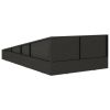 Garden Bed Black 43.3"x78.7" Poly Rattan