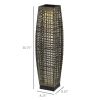Outsunny Solar Floor Lamp, Outdoor Garden Lantern Pathway Light & Decorative Driveway Lighting with Auto On/Off LED Lights for Porch, Yard, Lawn