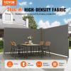 VEVOR Retractable Side Awning, 71''x 236'' Full Aluminum Rust-Proof Patio Sunshine Screen, Outdoor Privacy Divider & Wind Screen, Works for Courtyard