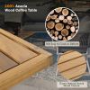 K&K 4-Piece Boho Rope Patio Furniture Set, Outdoor Furniture with Acacia Wood Table