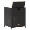 Patio Chairs 4 pcs Poly Rattan Black
