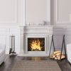 Triangle Firewood Rack with Raised Base for Fireplace Fire Pit