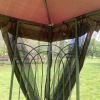 10x10 Outdoor Patio Gazebo Canopy Tent With Ventilated Double Roof And Mosquito net(Detachable Mesh Screen On All Sides),Suitable for Lawn, Garden