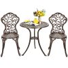 3 Pieces Cast Aluminum Bistro Set