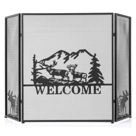 52 x 31 Inch Fireplace Screen (Style: B)